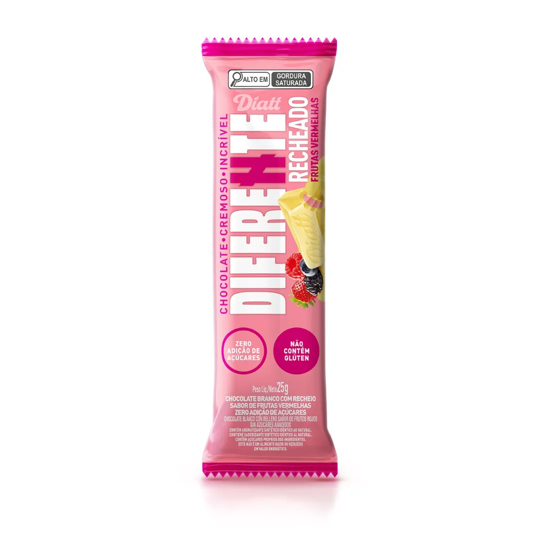 CHOC DIATT BCO/FRUTAS VERMELHAS DIET 25G