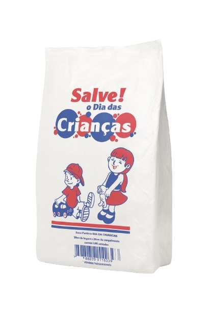 SAQ DIA DAS CRIANCAS PLAST 16X24CM C/100