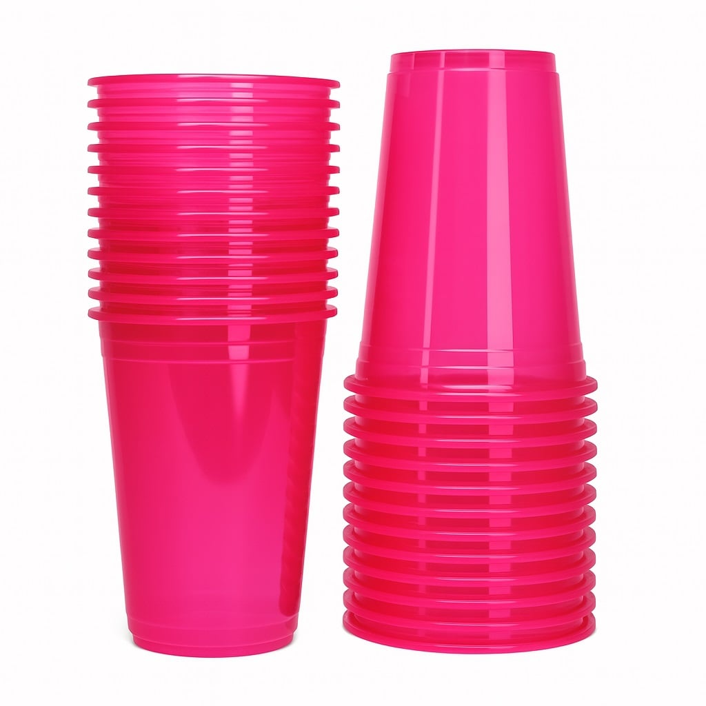 COPO TRIK TRIK 300ML NEON ROSA C/25