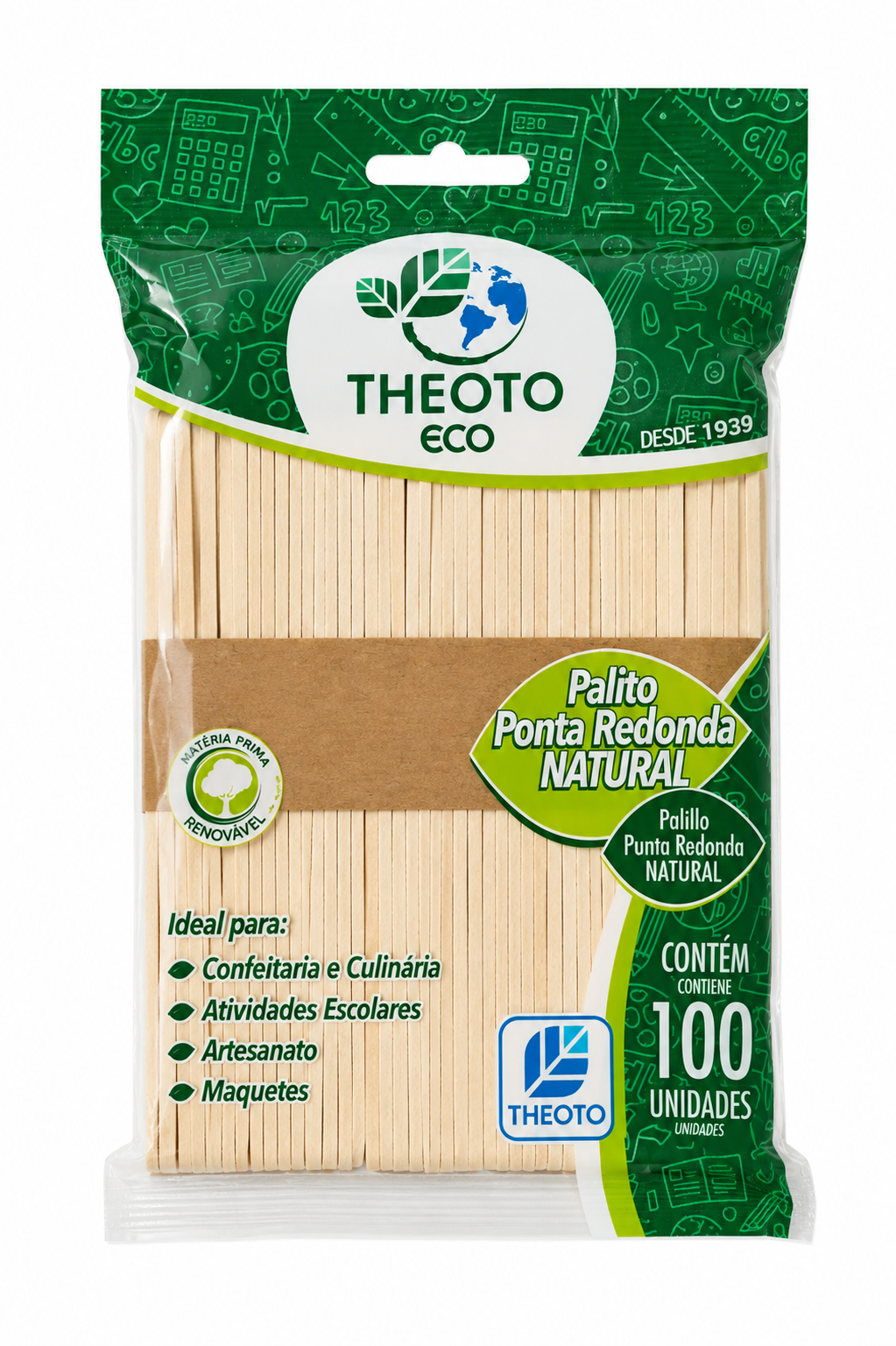 PALITO P/PICOLE THEOTO ARREDONDADO C/100