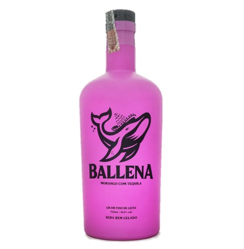 LICOR BALLENA TEQUILA COM MORANGO 750ML
