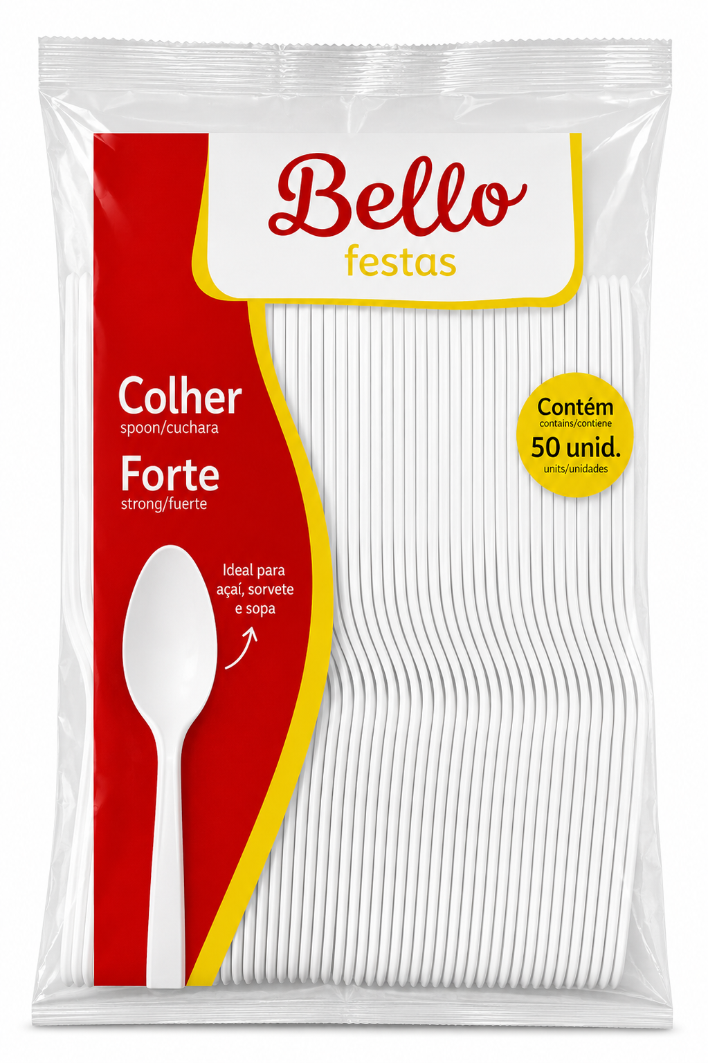COLHER DESC BELLO REF FORTE BRANCA C/50