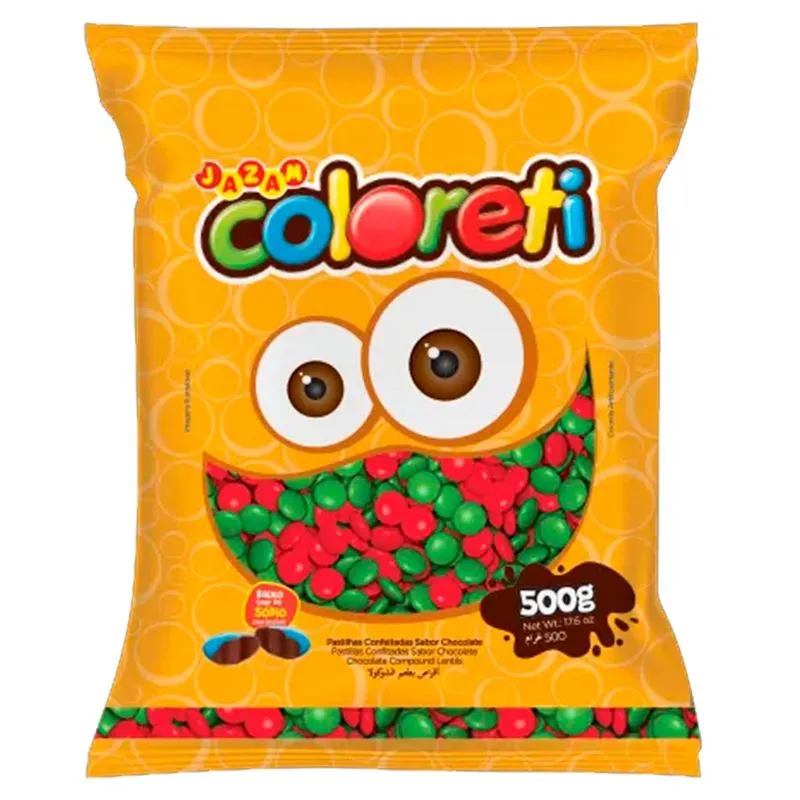 CONFETI COLORETI JAZAM VERDE/VERMEL 500G