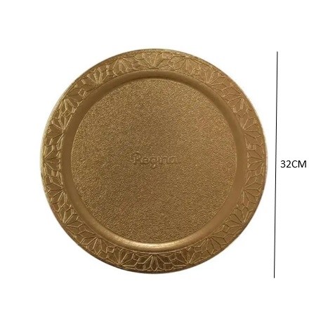CAKE BOARD P/BOLO REGINA DOURADO 32CM UN