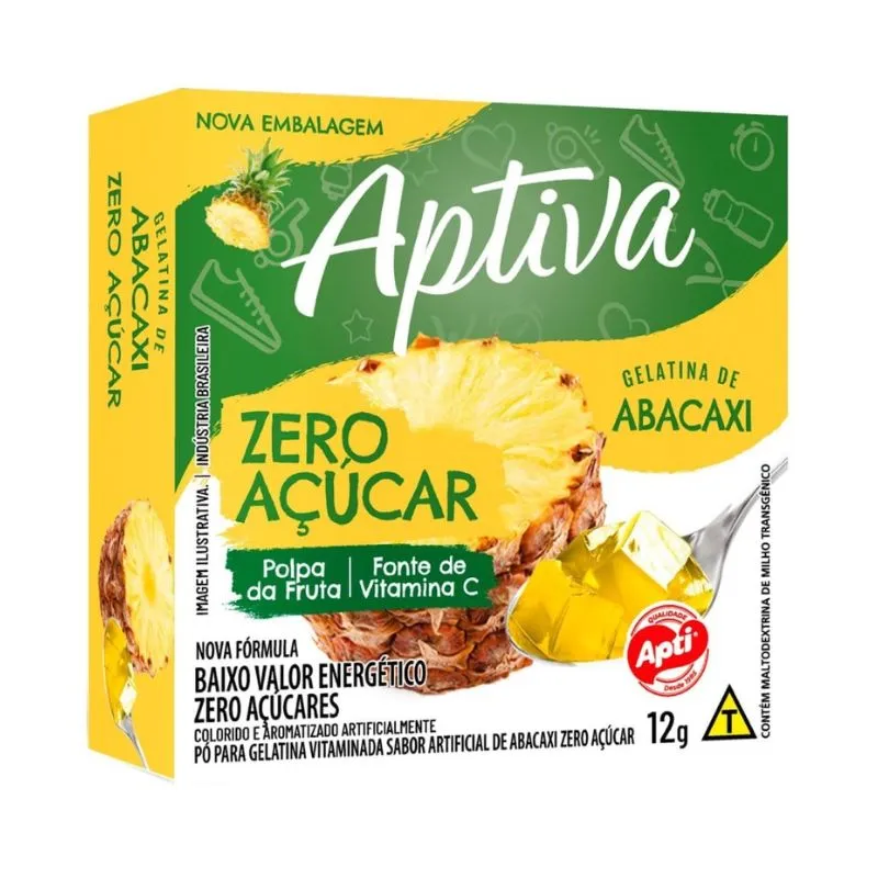 GELATINA PO APTIVA 12G ZERO ACUCAR ABACA