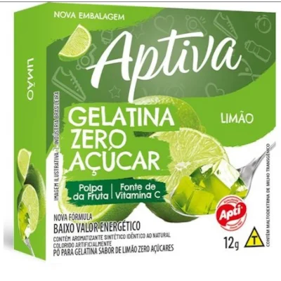 GELATINA PO APTIVA 12G ZERO ACUCAR LIMAO