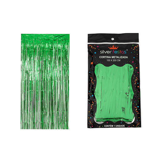 CORTINA SILVER METALIZAD VERDE 100X200CM
