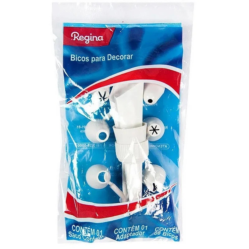 BICO CONFEITAR REGINA PLASTICO C/8
