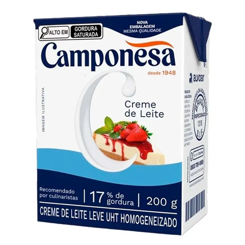 CREME DE LEITE CAMPONESA TP 200G