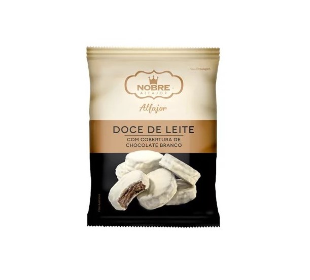 ALFAJOR NOBRE DOCE DE LEITE CHOC BCO 40G