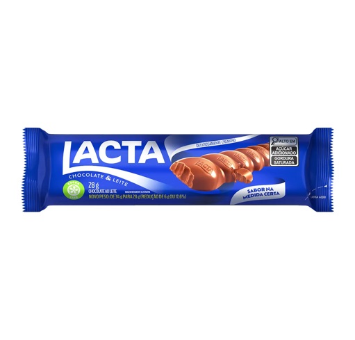 CHOC TABLETE LACTA AO LEITE 28G