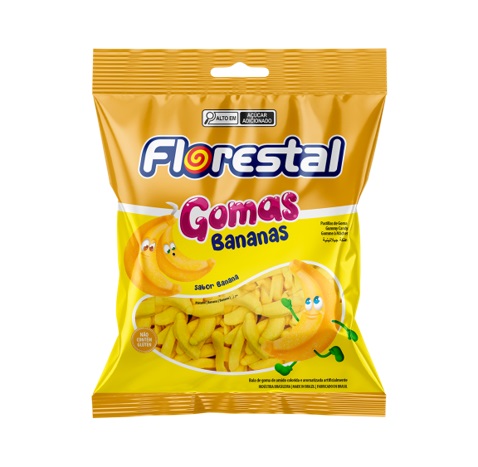 BALA DE GOMA FLORESTAL BANANA 150G