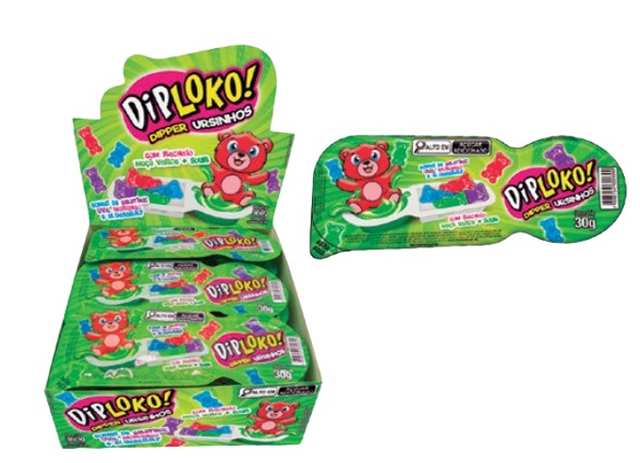 BALA DIP LOKO DIPPER URSINHOS C/GEL 30G