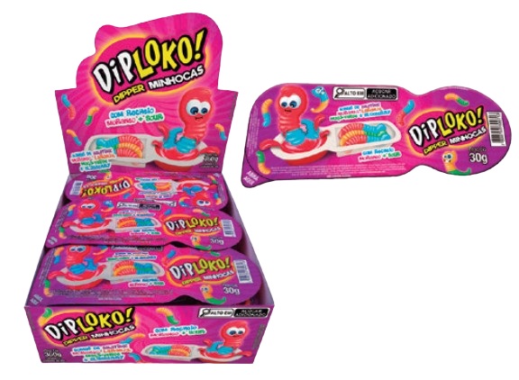 BALA DIP LOKO DIPPER MINHOCAS C/GEL 30G