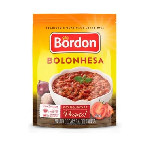 CARNE BOVINA BORDON BOLONHESA SACHE 200G