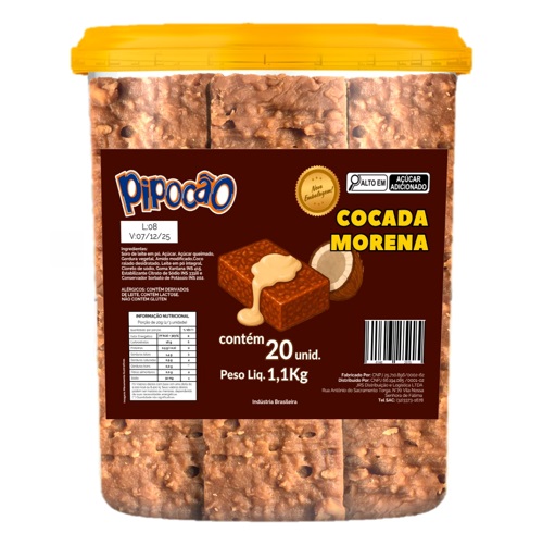 DOCE PIPOCAO COCADA MORENA C/20
