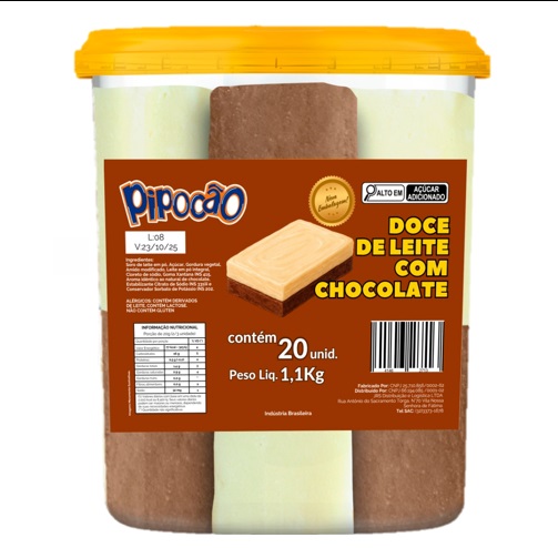 DOCE PIPOCAO LEITE C/CHOCOLATE C/20