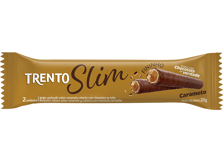 CHOC TRENTO SLIM 20G C/RECH CARAMELO UN