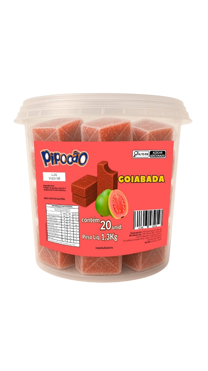 DOCE PIPOCAO GOIABADA POTE C/20