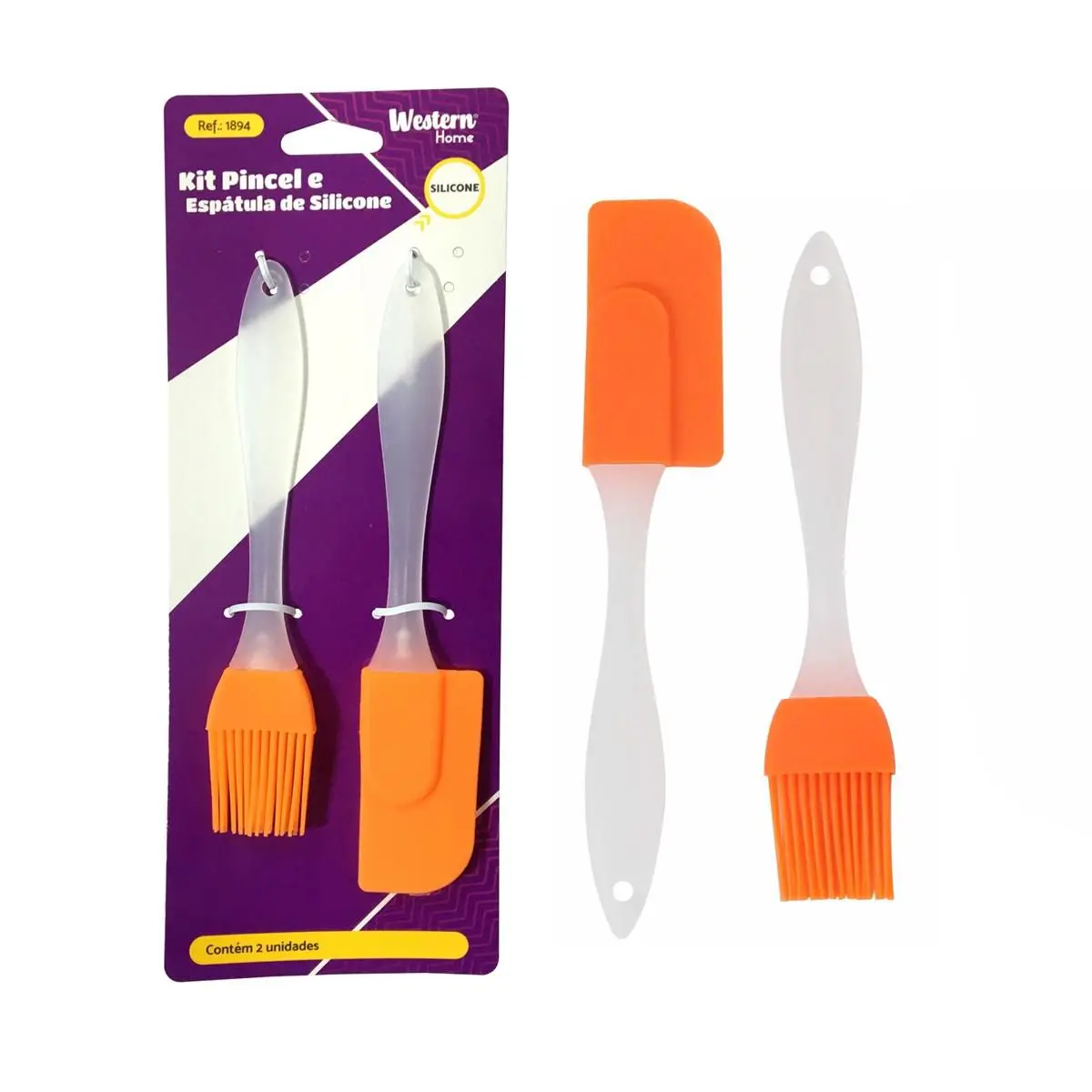 KIT PINCEL E ESPATULA SILICONE WESTERN