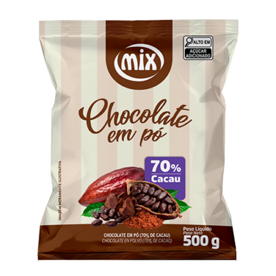 CHOC EM PO MIX 70% CACAU 500G