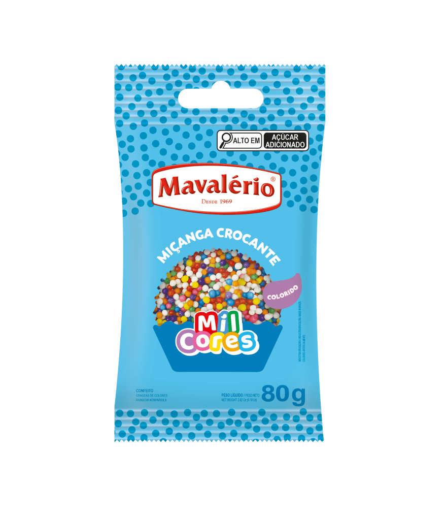CONFEITO MAVALERIO MICANGA COLORIDA 80G
