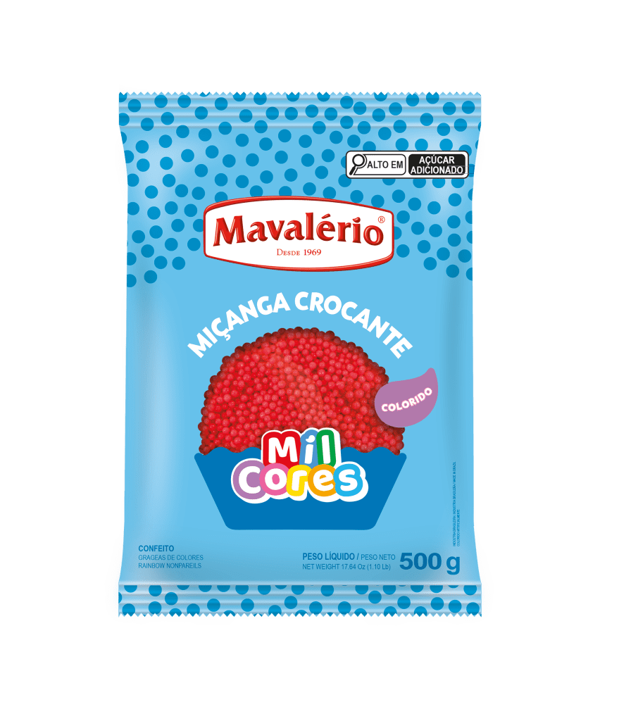 CONFEITO MAVALERIO MICANGA VERMELHA 500G