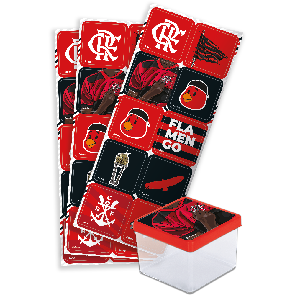 ADESIVO FESTCOLOR QUADRADO FLAMENGO C/30