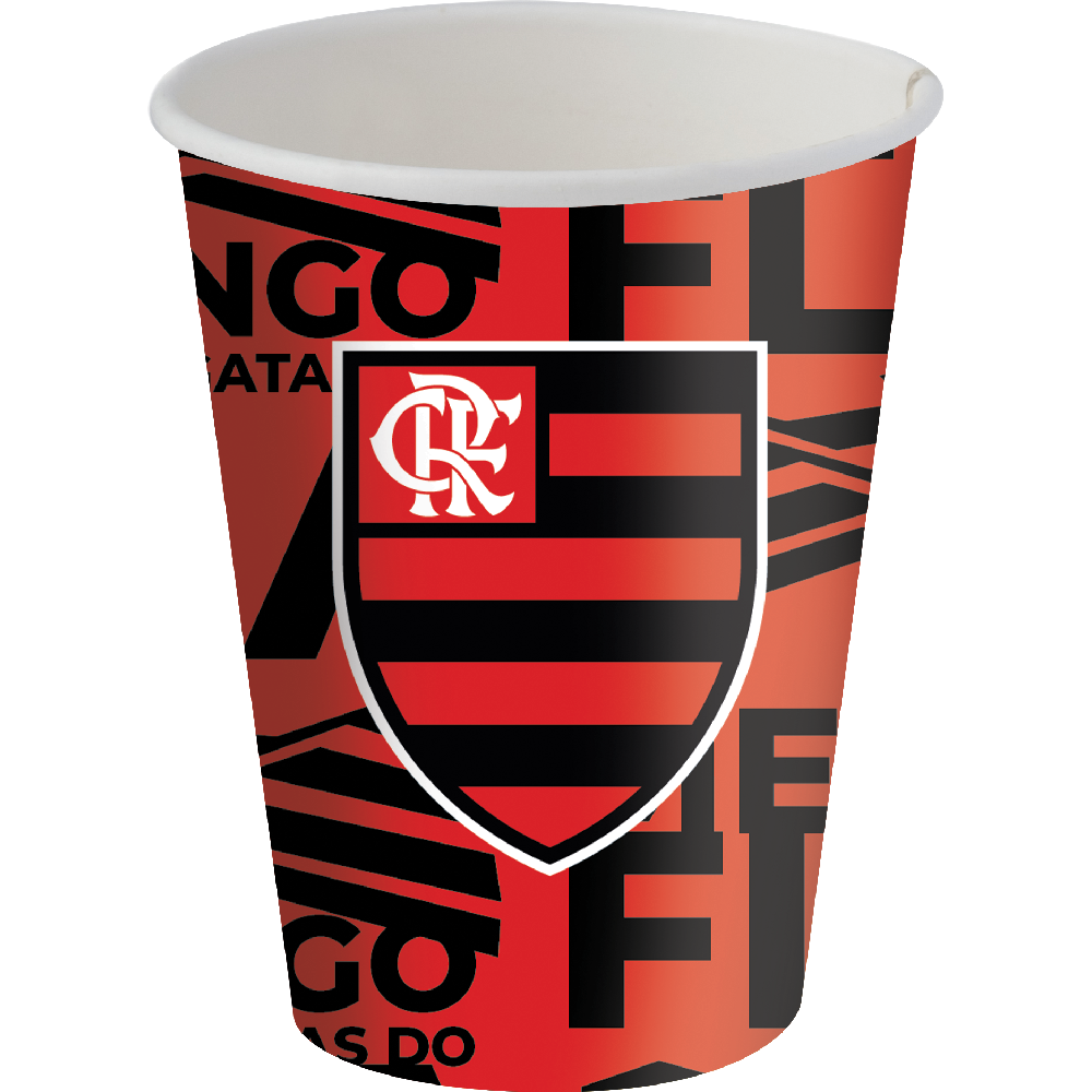 COPO PAPEL FESTCOLOR FLAMENGO C/8