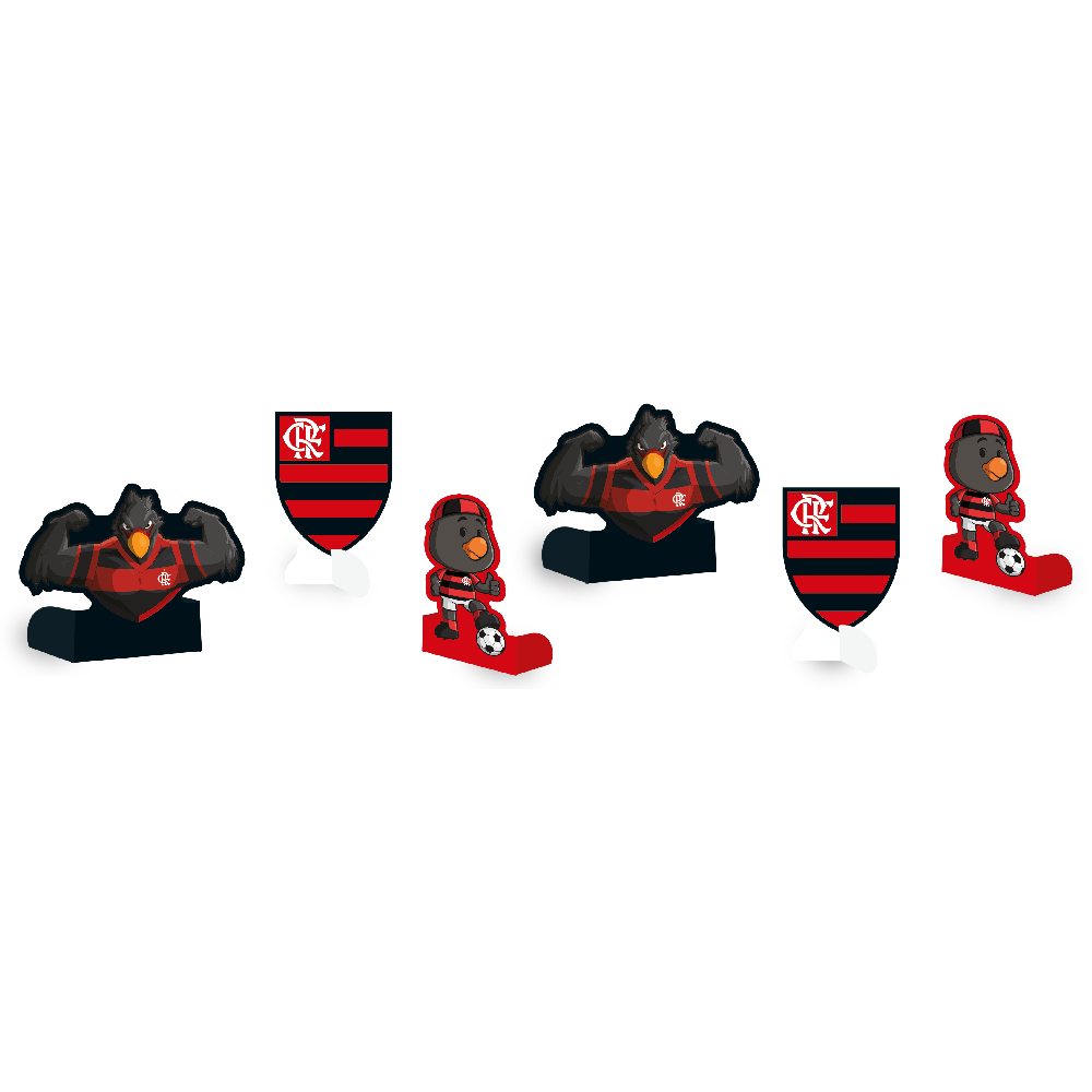 DECORACAO DE MESA FESTCOLOR FLAMENGO C/8