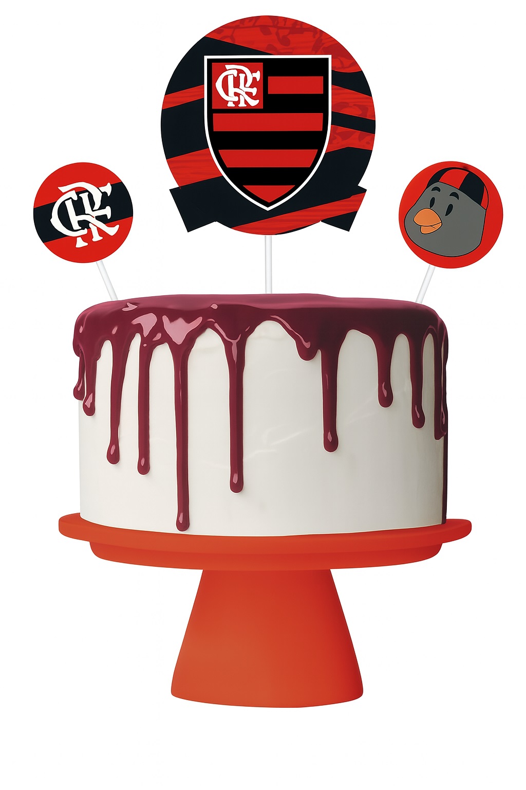 KIT TOPO DE BOLO FESTCOLOR FLAMENGO UN