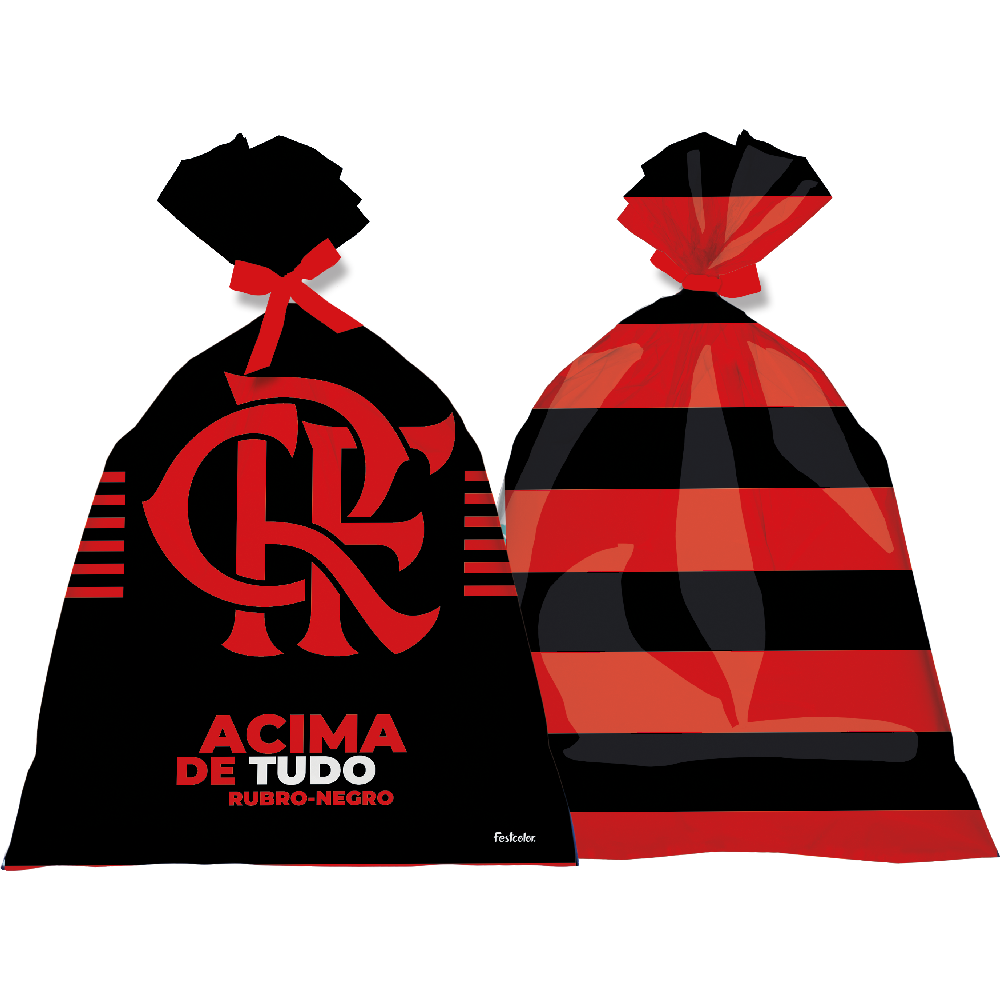 SACOLA PLASTICA FESTCOLOR FLAMENGO C/8