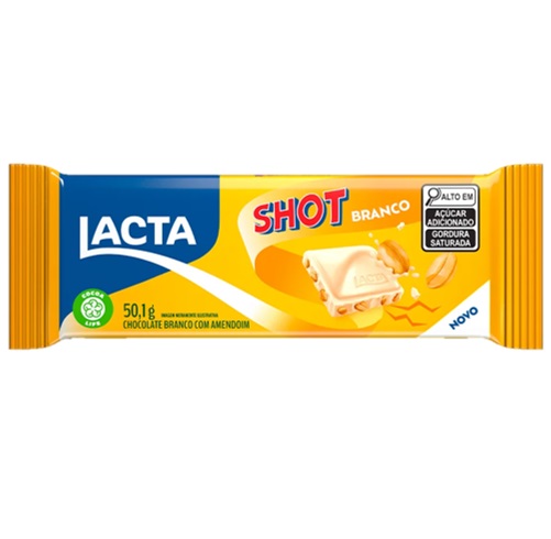 CHOC TABLETE LACTA 50,1G SHOT BRANCO