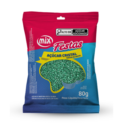 ACUCAR COLORIDO MIX VERDE 80G