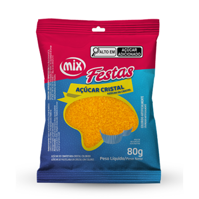 ACUCAR COLORIDO MIX AMARELO 80G