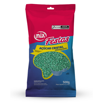 ACUCAR COLORIDO MIX VERDE 500G