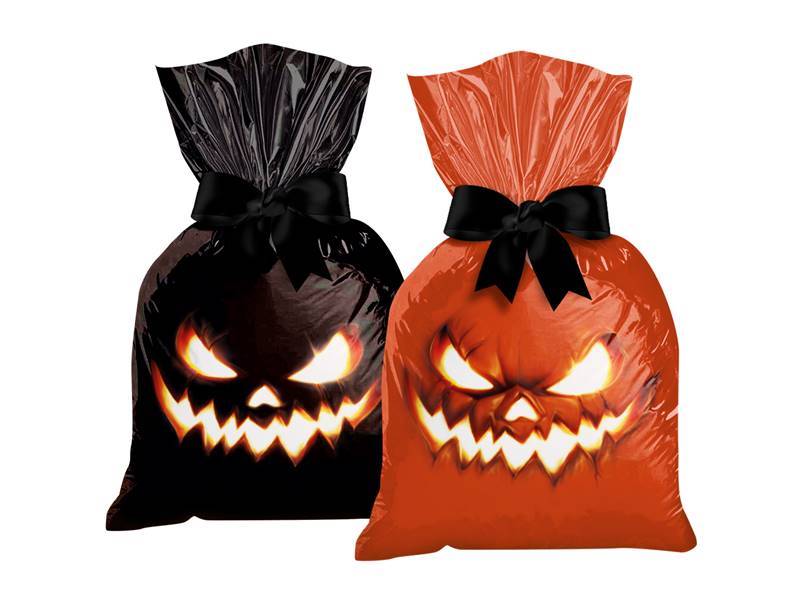 SACOLA PLASTICA REGINA HALLOWEEN C/8