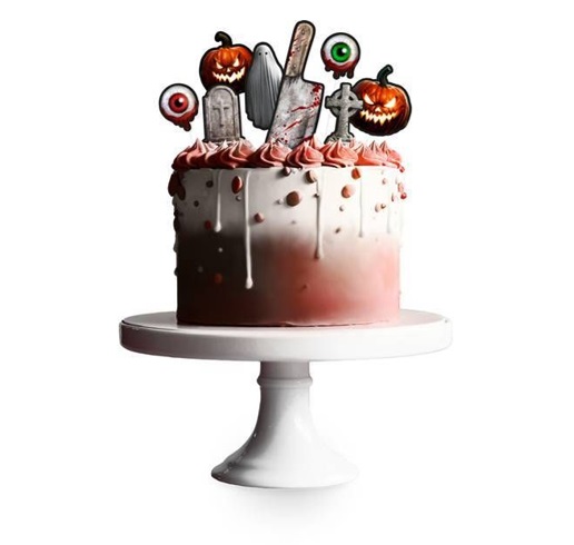 DECOR DE BOLO REGINA CENAR HALLOWEEN C/8
