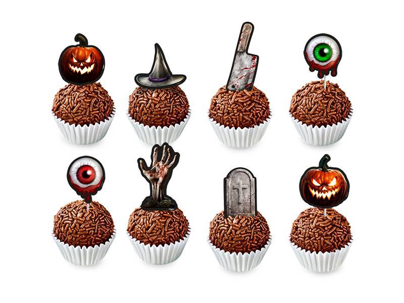 PICKS DECORATIVO REGINA HALLOWEEN C/8