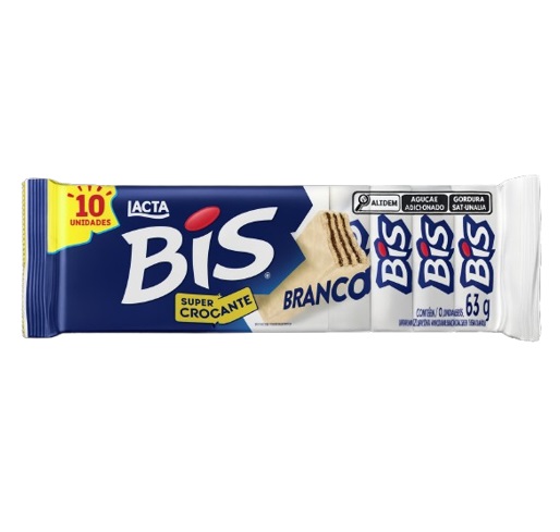 CHOC BIS LACTA BRANCO 63G C/10
