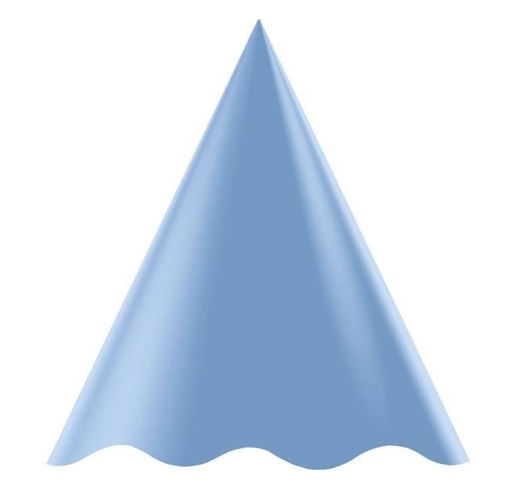 CHAPEU ANIVER REGINA COLOR AZUL CELE C/8