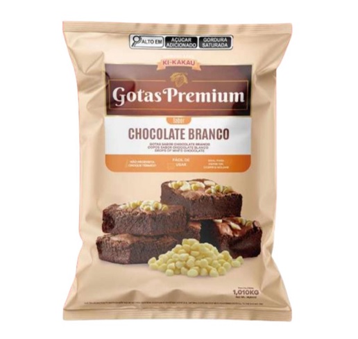 CHOC EM GOTA KI KAKAU PREM BRANC 1,010KG