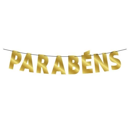 FAIXA PARABENS REGINA OURO