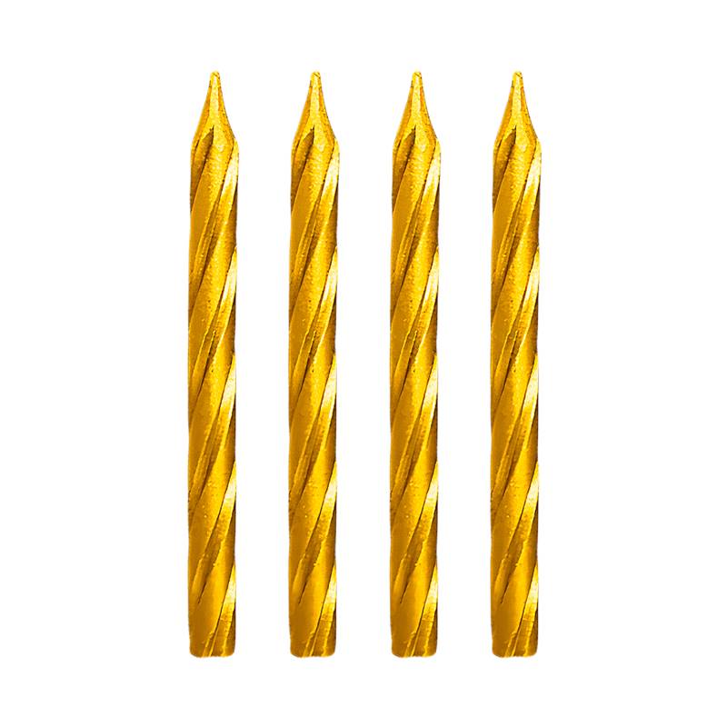 VELA PALITO REGINA ESPIRAL MET OURO C/6