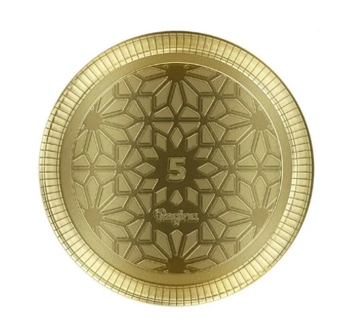 BANDEJA LAMINADA REGINA REDONDA N5 OURO