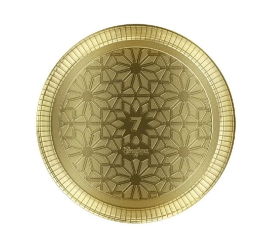 BANDEJA LAMINADA REGINA REDONDA N7 OURO