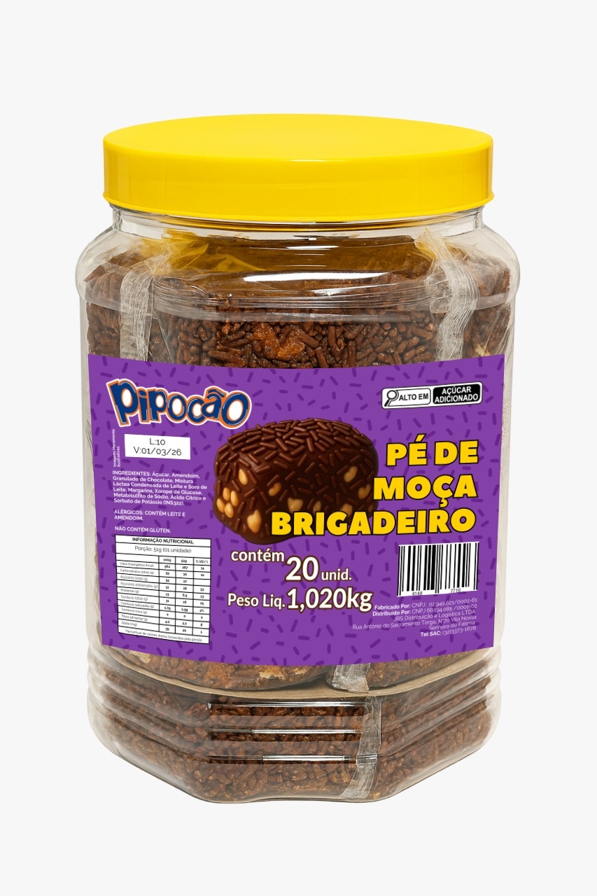 DOCE PIPOCAO PE DE MOCA BRIGADEIRO C/20