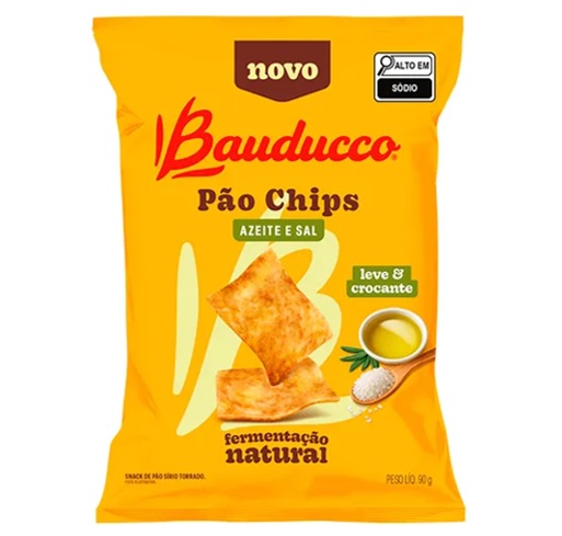 PAO CHIPS BAUDUCCO AZEITE E SAL 90G