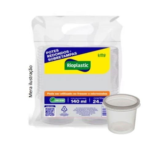 POTE PLAST C/TP PP MIC RIOPLA 140ML C/24