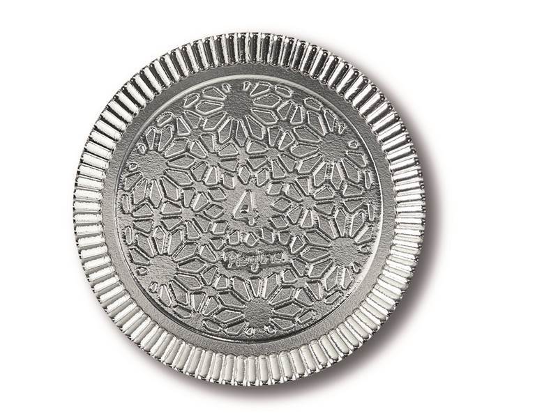 BANDEJA LAMINADA REGINA REDONDA N4 PRATA